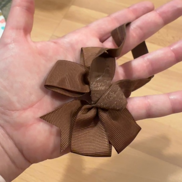 Brown grosgrain ribbon headband - Picture 3 of 5